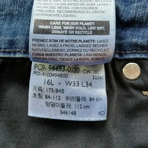 Levi Signature Gold Label Bootcut Jeans 16L W33 L34 blue medium wash high rise - Picture 8 of 15